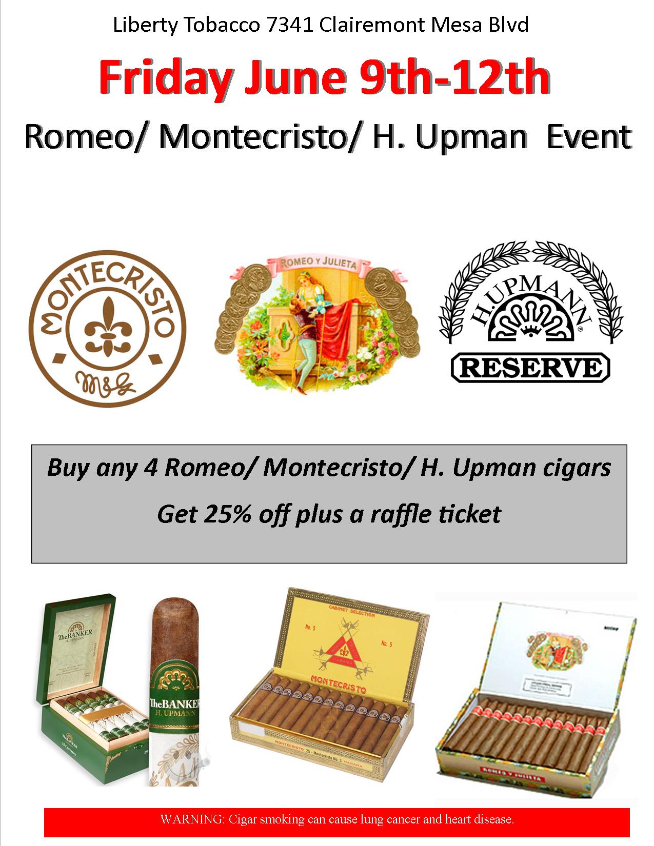 Romeo Y Julieta , Montecristo & H. Upman Event at Liberty Tobacco