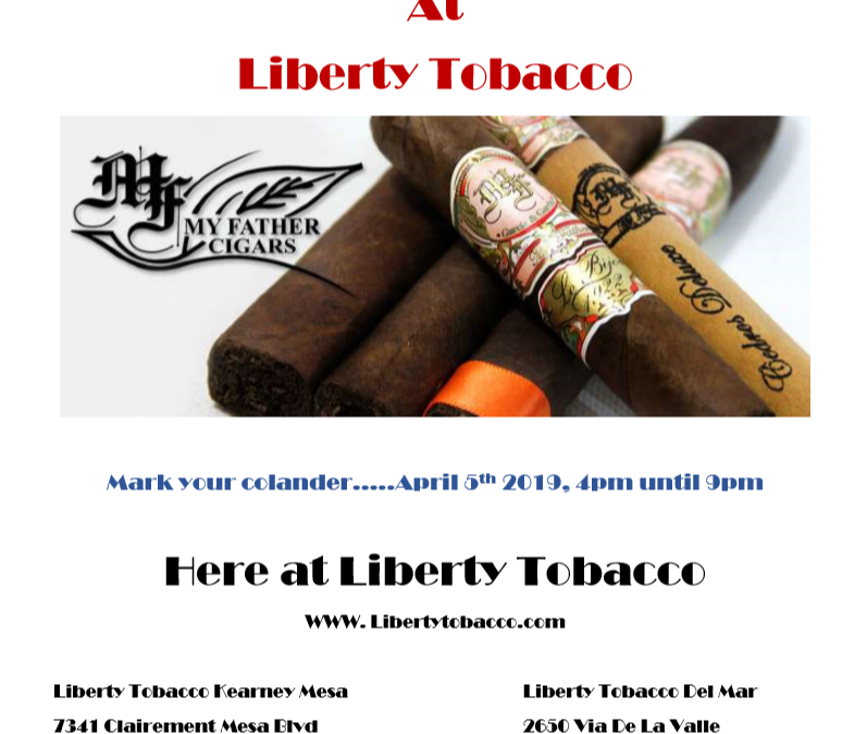 My Father’s Cigar Event – April 5th, 2019